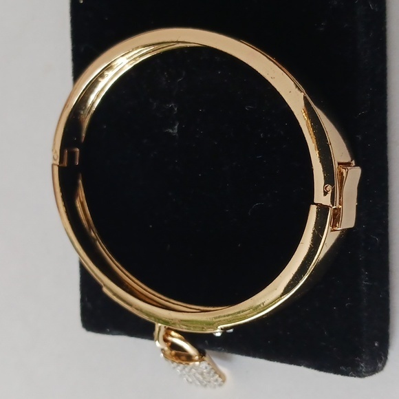 BANGLE BRACELET PAD LOCK CHARM GOLD - Picture 6 of 6